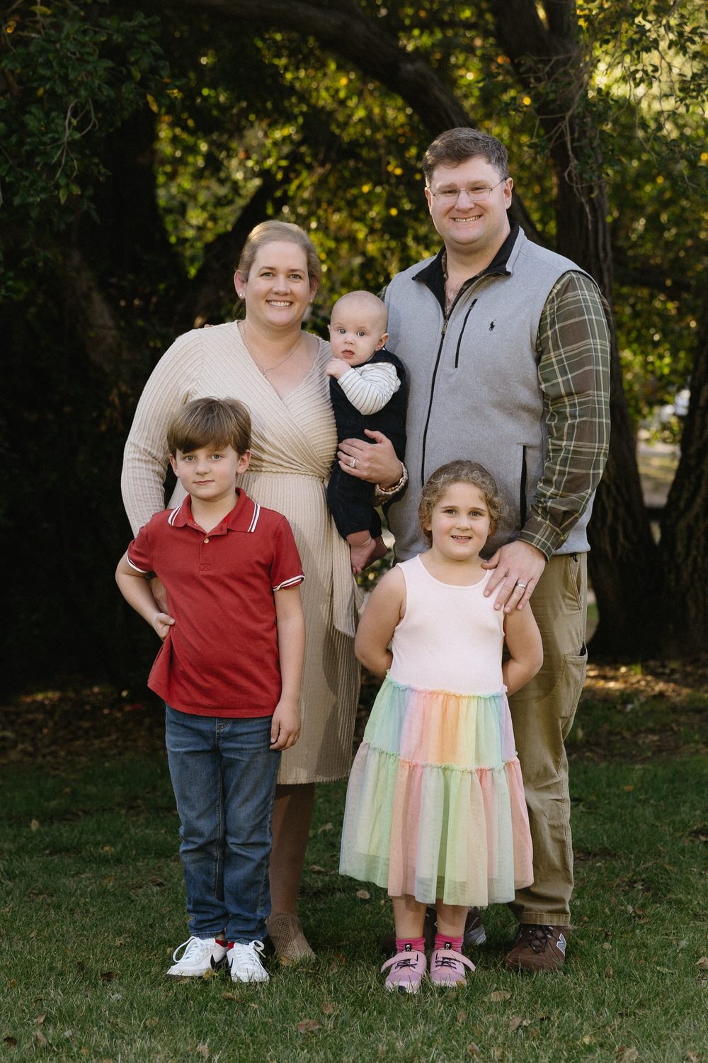 The Poll family -- David, Amy, and their three children